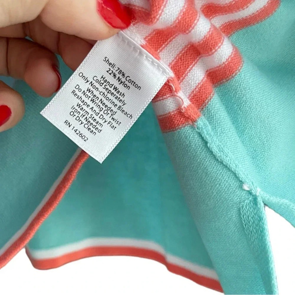 SAIL TO SABLE Pullover Sweater Round Neck Long Sleeves Striped Blouse Size XS - Picture 4 of 5